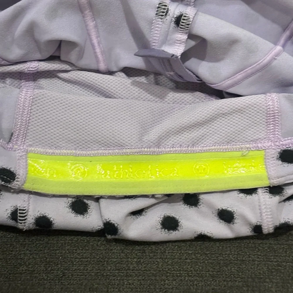 lululemon Velo Vixen Purple Polka Dot Zip Up Cycling Jersey - Picture 7 of 8